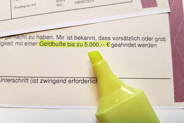 5000 Euro Geldbuße